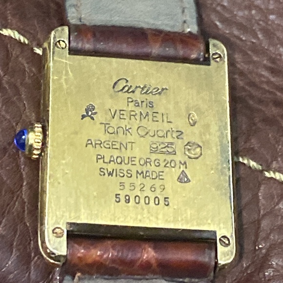 Cartier Tank quartz Vermeil watch main image 2